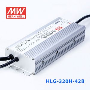 HLG-320H-42B  320W  42V 7.65A 强耐环境恒压+恒流PFC高效铝壳IP67防水LED电源(控制线三合一调光) 