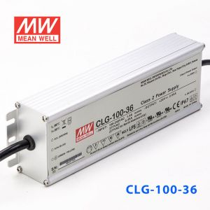 CLG-100-36    100W    36V   2.65A 恒压+可改恒流有PFC铝壳明纬IP67防水LED电源