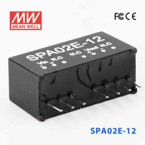 SPA02E-12  2W  4.5~9V  输入 12V  稳压单路输出明纬DC-DC转换模块电源