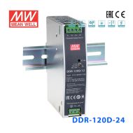 DDR-120D-24明纬120W 67.2~154V输入 24V5A输出导轨型DC-DC电源