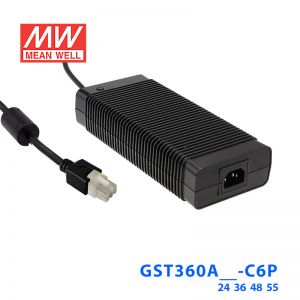 GST360A36-C6P台湾明纬36V10A输出85~264VAC输入AC-DC高信赖性工业用适配器360W