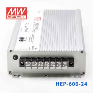 HEP-600-24   600W   24V  25A  高效率无风扇密封全灌胶恶劣环境适用明纬开关电源