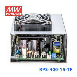 RPS-400-15-TF 400W 15V 26.7  单路输出PFC微漏电流低空载损耗顶置风扇机壳型医用明纬开关电源