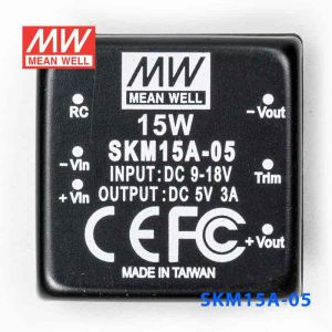 SKM15A-05  15W  9~18V  输入  5V 3A 单路稳压输出明纬DC-DC转换模块电源