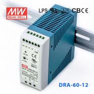 DRA-60-12 60W 12V5A输出电流可程控明纬导轨安装电源