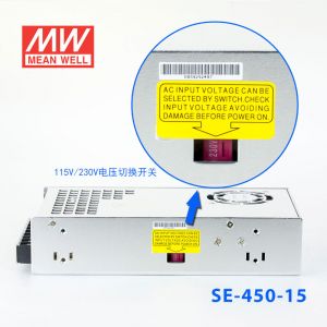 SE-450-15 450W 15V30A 单路输出明纬电源(SE系列-内置有外壳)