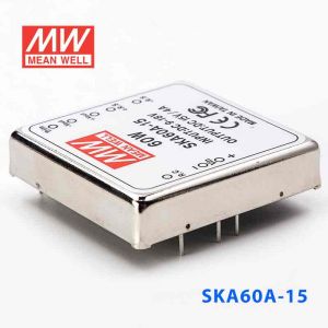 SKA60A-15  60W  9~18V 输入 15V 4A 明纬单路稳压输出DC-DC转换电源