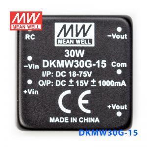 DKMW30G-15 30W 18~75V 转  ±15V 1A 非稳压双路输出明纬DC-DC模块电源