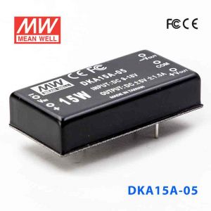 DKA15A-05  15W  9~18V 输入  ±5V 稳压双路输出明纬DC-DC转换模块电源