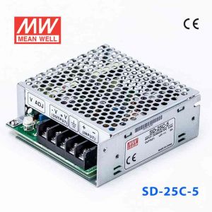 SD-25C-5  25W  36~72V 输入 5V 5A  输出有外壳明纬DC-DC转换电源