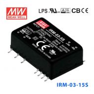 IRM-03-15S  3W 15V 200mA   单路输出高能效AC-DC模块型明纬开关电源-SMD贴片型