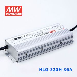 HLG-320H-36A  320W  36V 8.9A  强耐环境恒压+恒流PFC高效铝壳IP65防水LED电源(恒压恒流值可面板设定) 