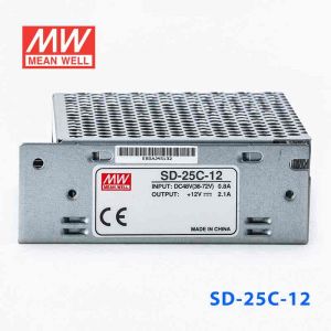 SD-25C-12  25W  36~72V 输入 12V 2.1A  输出有外壳明纬DC-DC转换电源