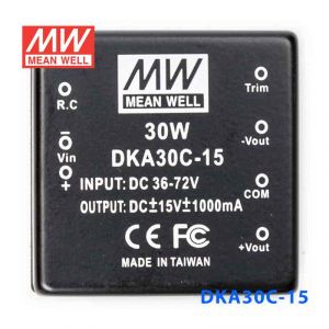 DKA30C-15  30W  36~72V  输入  ±15V  双路输出明纬DC-DC转换模块电源