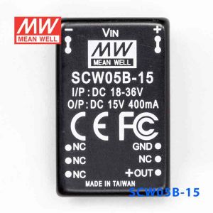 SCW05B-15 5W  18~36V 15V  稳压单路输出明纬DC-DC转换模块电源