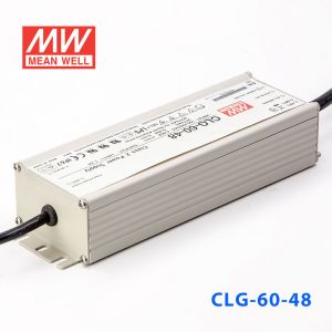 CLG-60-48   60W    48V   1.3A 恒压+可改恒流有PFC铝壳明纬IP67防水LED电源