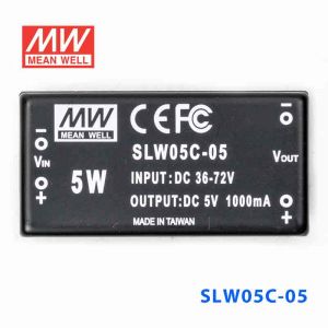 SLW05C-05  5W  36~72V  输入  5V  稳压单路输出明纬DC-DC转换模块电源