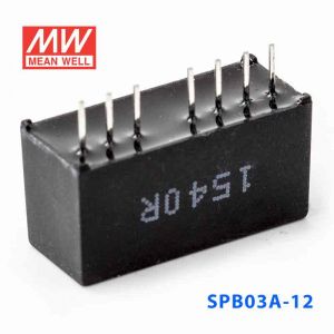 SPB03A-12  3W  9~18V  输入 12V  稳压单路输出明纬DC-DC转换模块电源