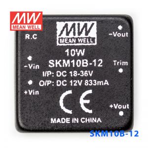 SKM10B-12 10W  18~36V 转 12V  833mA  非稳压单路输出DC-DC模块电源