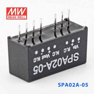 SPA02A-05  2W  9~18V  输入 5V  稳压单路输出明纬DC-DC转换模块电源