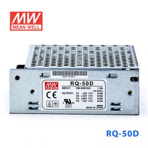 RQ-50D明纬5V3A+12V0.9A+24V0.9A-12V0.5A四路开关电源50W四组