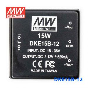 DKE15B-12  15W  18~36V  输入 ±12V  双路输出明纬DC-DC转换模块电源