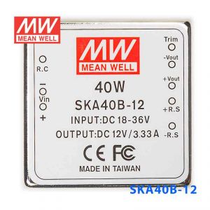 SKA40B-12 40W  18~36V  输入 12V  3.33A 稳压单路输出明纬DC-DC转换模块电源