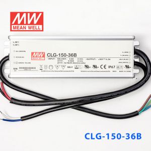 CLG-150-36B  150W  36V 4.2A 恒压+恒流PFC高效铝壳IP67防水LED电源(输出端控制线电阻调光)