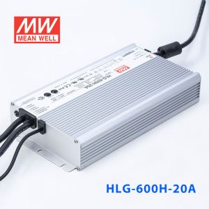 HLG-600H-20A  560W  20V 28A  强耐环境恒压+恒流PFC高效铝壳IP65防水LED电源(恒流值通过内部电位器调整)