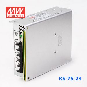 RS-75-24 75W 24V3.2A 单路输出明纬开关电源(G3系列-高性能内置有外壳)