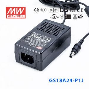 GS18A24-P1J 18W 24V0.75A 输出绿色能源明纬电源适配器(三线插口)