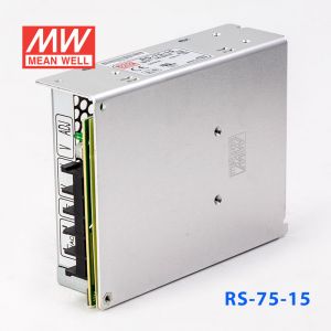 RS-75-15 75W 15V5A 单路输出明纬开关电源(G3系列-高性能内置有外壳)