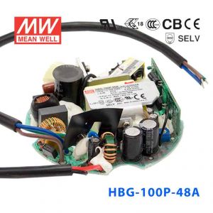 HBG-100P-48B 100W 宽范围输入 28.8~48V 2A输出 工矿灯用铝壳明纬LED电源(三合一调光功能)