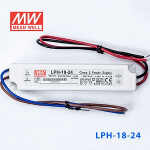 LPH-18-24 18W220V输入 24V0.75A明纬牌恒压输出IP67防水塑壳LED电源