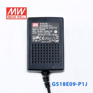 GS18E09-P1J 18W 9V2A 输出绿色能源明纬墙插电源适配器(欧式插头) 