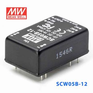 SCW05B-12  5W  18~36V  输入 12V  稳压单路输出明纬DC-DC转换模块电源