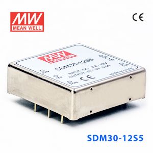 SDM30-12S5  30W  9~18V  输入  5V  稳压单路输出明纬DC-DC转换模块电源