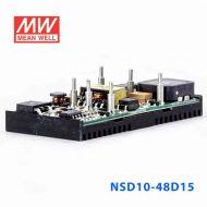 NSD10-48D15  10W  22~72V  输入 ±15V  稳压双路输出板上型明纬DC-DC变换电源