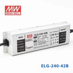 ELG-240-42B 240W 42V 5.71A    B型(0～10V/PWM/电阻调光)/铝壳IP67/100～305Vac输入)明纬PFC防水LED电源