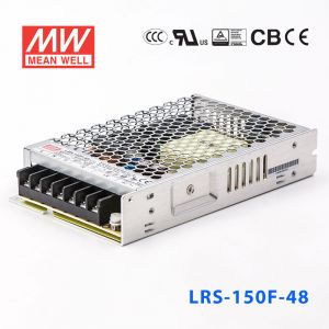 LRS-150F-48 158.4W 48V3.3A输出 (全电压输入型)明纬超薄高性能开关电源 