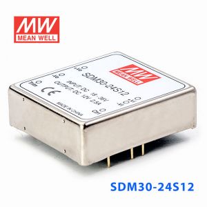 SDM30-24S12  30W  18~36V  输入  12V  稳压单路输出明纬DC-DC转换模块电源