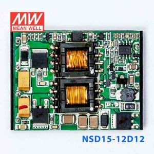 NSD15-12D12  15W  9.4~36V  输入 ±12V  稳压双路输出板上型明纬DC-DC变换电源