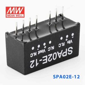 SPA02E-12  2W  4.5~9V  输入 12V  稳压单路输出明纬DC-DC转换模块电源