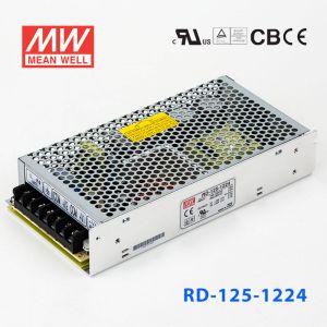 RD-125-1224台湾明纬12V24V双路电源125W直流稳压12V3.7A+24V3.7A