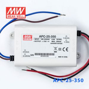 APC-25-350 25W 25-70V    350mA明纬牌恒流输出防水塑壳LED照明电源  