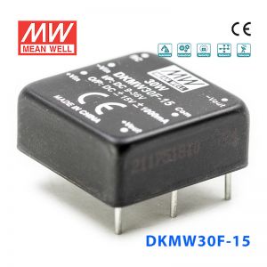 DKMW30F-15 30W 9~36V 转 ±15V 1A 非稳压双路输出明纬DC-DC模块电源