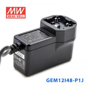 GEM12I48-P1J 12W 48V 0.25A输出明纬环保可换插头医疗电源适配器