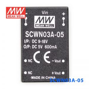 SCWN03A-05 3W  9～18V 转 5V 0.6A 非稳压单路输出DC-DC模块电源