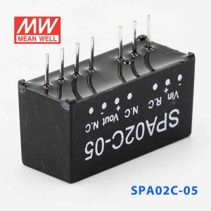 SPA02C-05  2W  36~72V  输入 5V 稳压单路输出明纬DC-DC转换模块电源