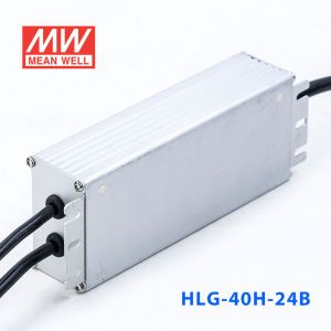 HLG-40H-24B  40W  24V 1.67A  强耐环境恒压+恒流PFC高效铝壳IP67防水LED电源(控制线三合一调光)